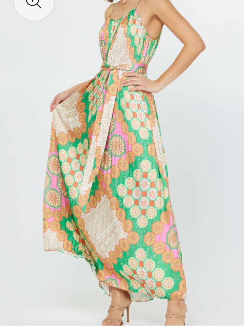Current Air Floral Printed Spaghetti Strap Maxi Dress XS Anthro